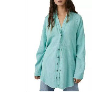 NWT Free People Summer Daydream Button Down Shirt XS